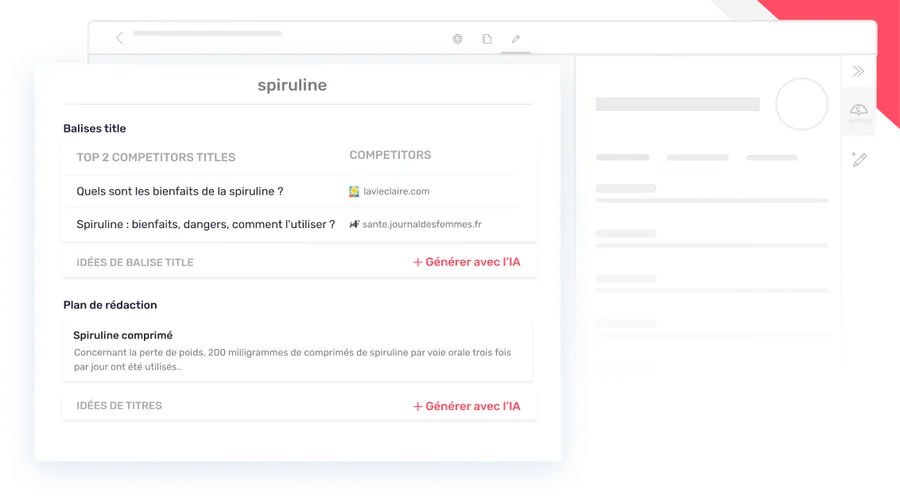 Un rapport suivant mois après mois les positions et le trafic d’un contenu santé publié.