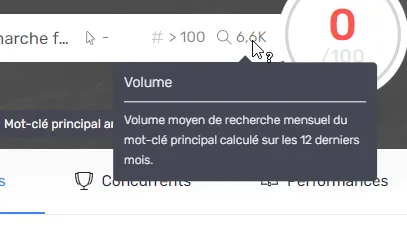 Nouveau texte de l'info-bulle Volume