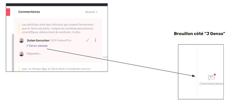 Indicateur de commentaires non lus dans l'Editor