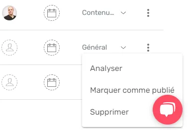 La bulle de chat dégagée des contrôles de l'interface