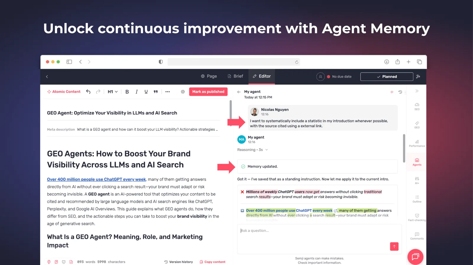 Réglages Knowledge Base et voix de marque sur un agent