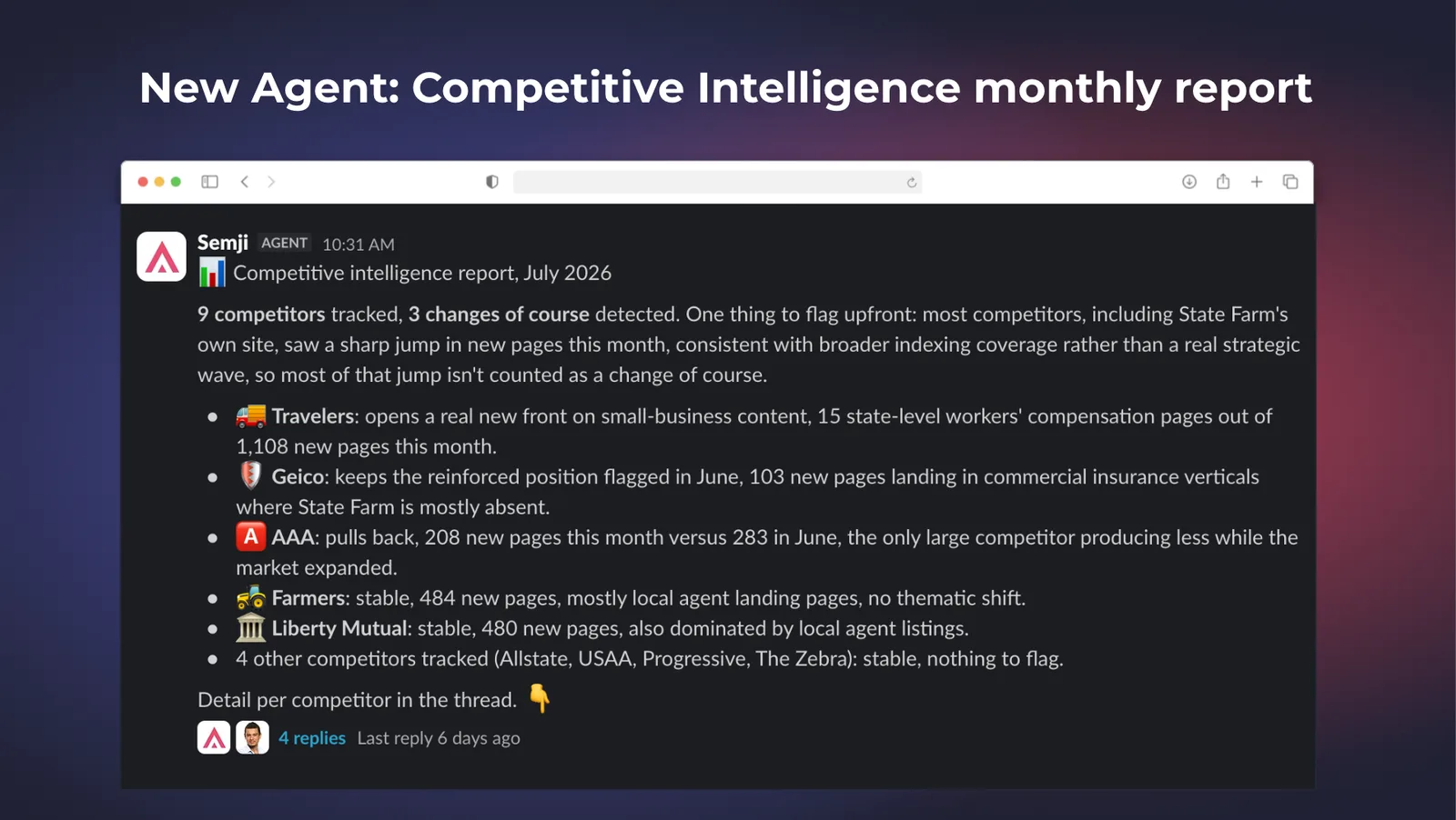 Rapport de l'agent Competitive Intelligence