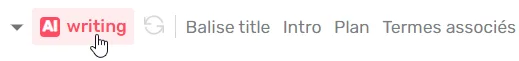 AI Writing générant une introduction