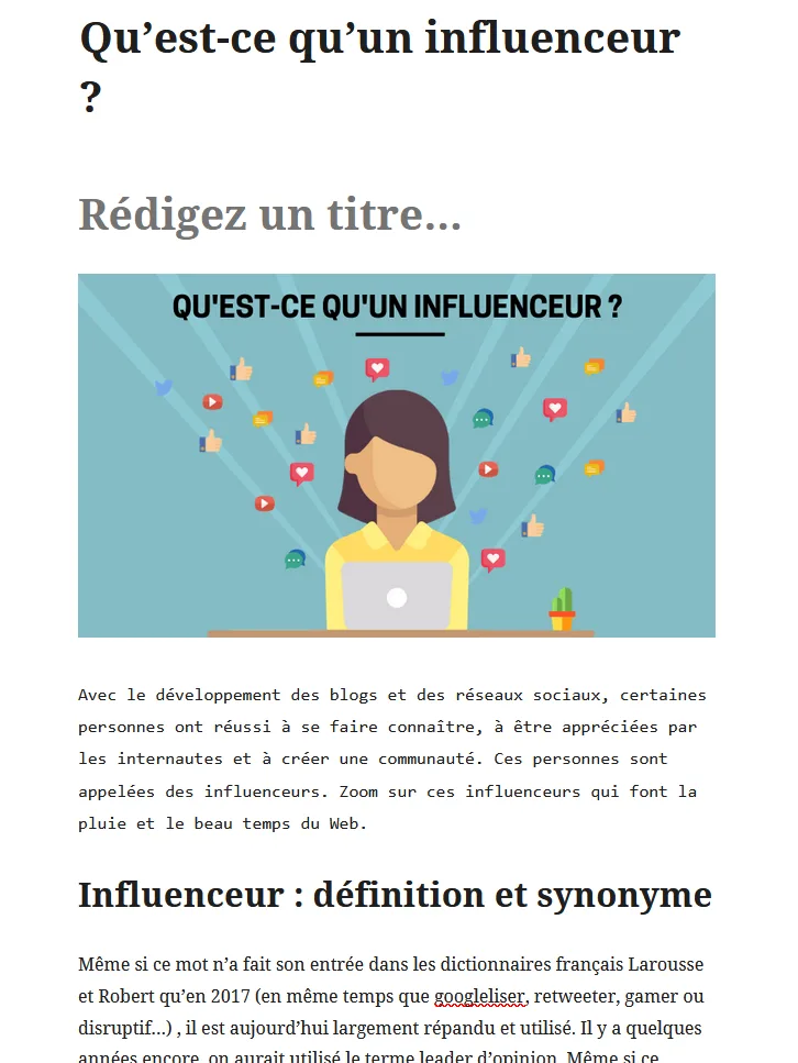 Collage dans WordPress