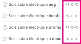 Cluster Volume affiché sous forme de fourchette 0-10