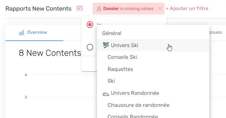Filtrage de Reports par dossier