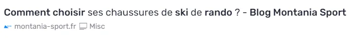 Une page classée en type Divers avant la correction