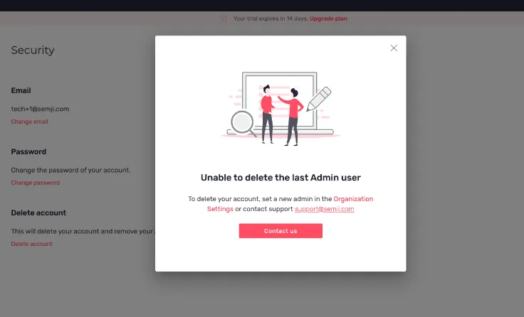 Ancien message sans le nom de l'organisation