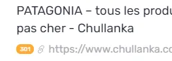 Badge 301 à côté de l'URL d'une page