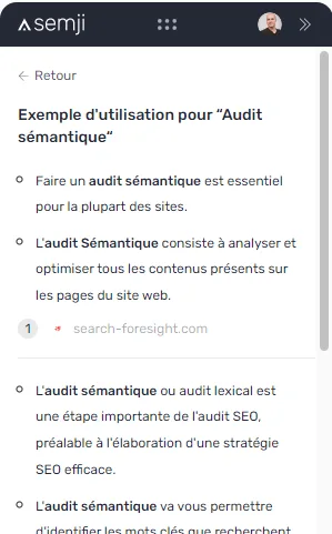 Liste des exemples d'un terme associé