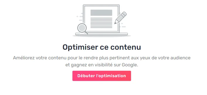 État « débuter l'optimisation » après la correction