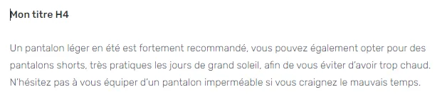 H4 à son ancienne taille