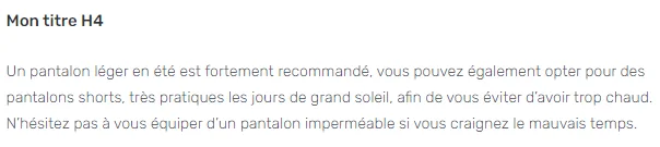 H4 à 15px