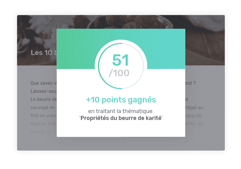 gain score contenu