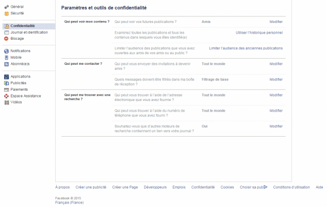 Screenshot facebook traces réseaux sociaux