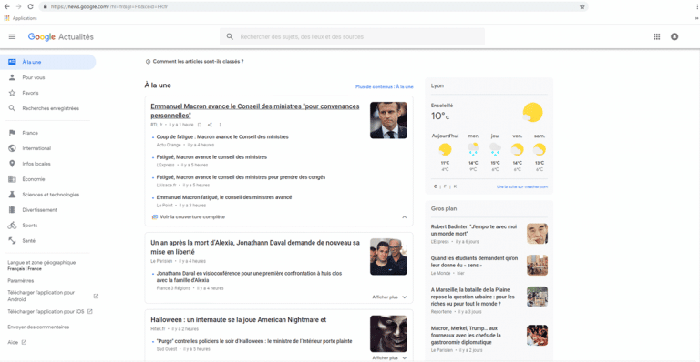 C'est quoi Google news