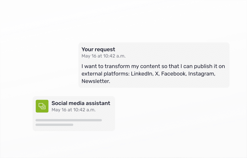 Launch an agent on your draft